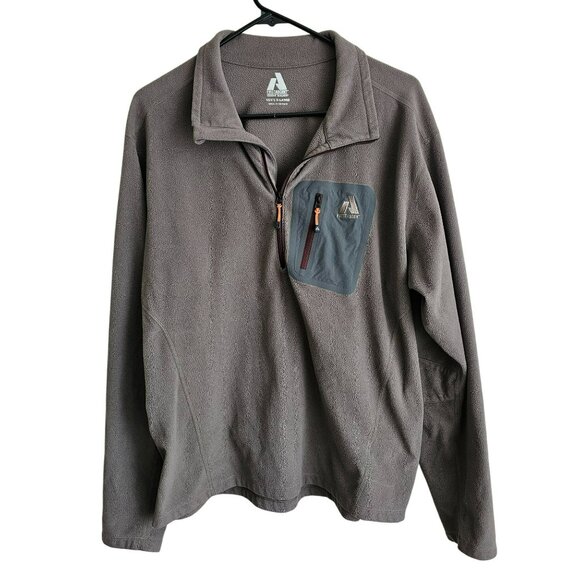 Eddie Bauer First Ascent Mens X-Large 1/4 Zip Fleece Pullover w/ Pockets Green - Picture 1 of 10